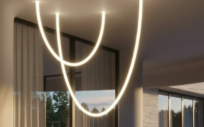 Bullard Bollards. BB-FLX360R25IP-CL. FLEX 360 R25 IP Architectural LED Neon.