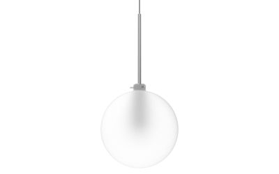 Blackjack Lighting. SP. 12" WHITE FROSTED GLASS SPHERE PENDANT.