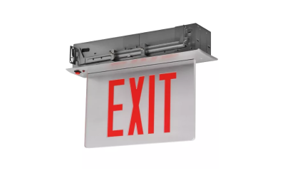 Chloride. CDE. Edge-lit Recessed LED Exit Sign.