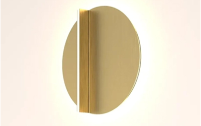 Designplan. Cosmopolitan Round LED Wall Mount, Ø9.3'' x 0.4'', 6W, 429 lm, IP20.