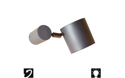 Designplan. Anello Alto Adj. Wall Mount, AR111 Bulb (by others), Ø4.7'' x 9.8'' (single) or Ø4.7'' x 16.9'' (double), IP20.