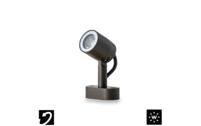 Designplan. SPY 35 LED Floodlight, Ø1.4'' x 4 heights with base, 3.5W, 265 lm, IP66.