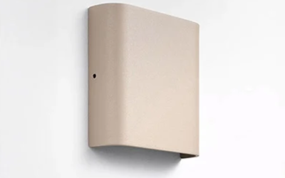Designplan. Lucignolo LED Wall or Floor Mount, 4.6'' x 4.7'' h, 3W / 303 lm per beam, IP65.