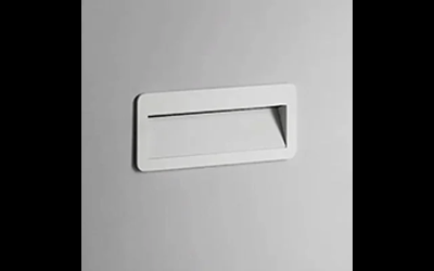 Designplan. Tasca Recessed Wall LED Steplight, 7.8'' x 3.2'', 3.6W, 315 lm, IP65.