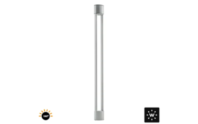 Designplan. Mok Mini Bollard 1200, 180° Emission, Ø4.3'' x 47.2'', 3.5W, 193 lm, IP65, IP68.