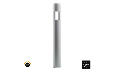Designplan. Mok Mini Bollard 800, 180° Emission, Ø4.3'' x 31.7'', 3W, 175 lm, IP65, IP68.