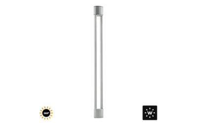 Designplan. Mok Mini Bollard 1200, 360° Emission, Ø4.3'' x 47.2'', 6W, 387 lm, IP65, IP68.