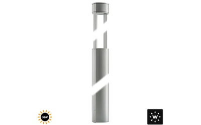 Designplan. MOK Bollard 3300, 360° Emission, Ø6.6'' x 130.1'', 22W, 1585 lm, IP65, IP68.
