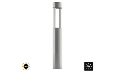 Designplan. MOK Bollard 1000, 360° Emission, Ø6.6'' x 41.9'', 22W, 1585 lm, IP65, IP68.
