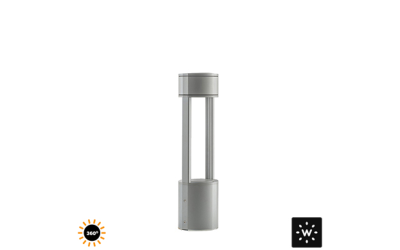 Designplan. MOK Bollard 580, 360° Emission, Ø6.6'' x 23.0'', 11W, 898 lm, IP65, IP68.