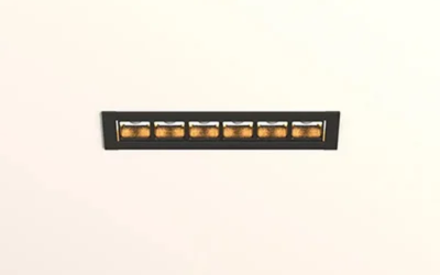 Designplan. Micro Pixl 6 Recessed Linear LED Downlight, 5.4'' x 2.4'', 6.2W, 827 lm, IP20.