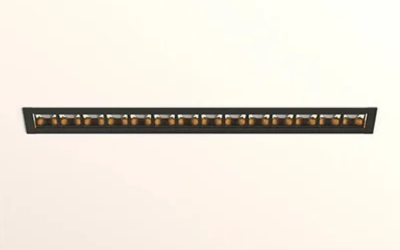 Designplan. Micro Pixl 14 Recessed Linear LED Downlight, 11.7'' x 1.4'', 9.8W, 1391 lm, IP20.
