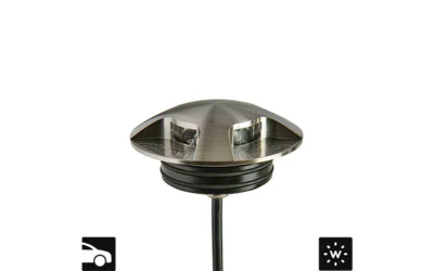 Designplan. Cupola 4 Quad Beam LED In-Grade Uplight, Driveover Rated, Ø3.1'', 4W, IP67.
