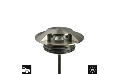 Designplan. Cupola 3 Triple Beam LED In-Grade Uplight, Driveover Rated, Ø3.1'', 4W, IP67.