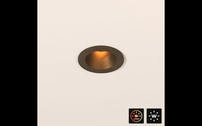 Designplan. Micro Helax Recessed LED Downlight, Ø1.9'', 3.8W (Static) 450 lm / 4.3W (DimWarm) 389 lm, IP20.