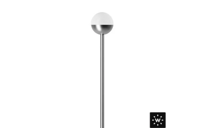 Designplan. Do 2 LED Bollard, Stainless Steel, Ø1.8 x 3 heights, 1W, 89 lm, IP66.