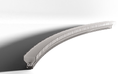 Designplan. Flex Yoga Line LL160 Bendable LED Strip, 2.0" x 1.5" x Various Lengths, 14.4W / 700 lm per 3.3 ft, IP65 / IP68.