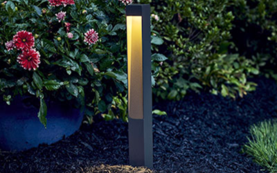 Designplan. KL2 (Klak 2) LED Bollard, 2.5" x 24.0" or 36.0" h, 6W (Dim Warm), 12W (Static), 13W (RGB), IP65.