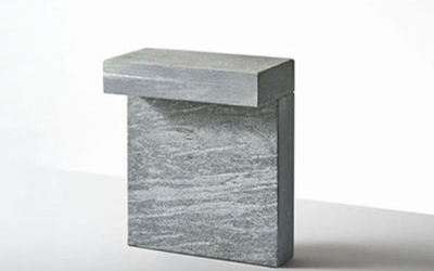 Designplan. Ulisse LED Bollard, Cardoso Stone, 9.8'' x 11.8'' h, 10W, 468 lm, IP66.