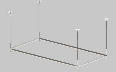 Eureka Lighting. 74510SDI-RECTANGLE. SEGMENT-RECTANGLE Ceiling Suspended.