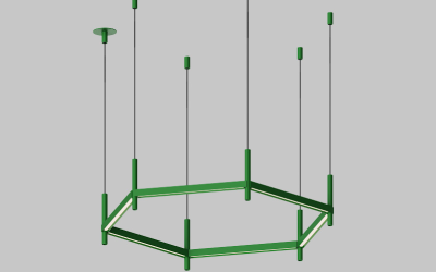 Eureka Lighting. 74510SDI-HEXAGON. SEGMENT-HEXAGON Ceiling Suspended.