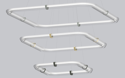 Eureka Lighting. 4803. RIVER SQUARE Ceiling Suspended.