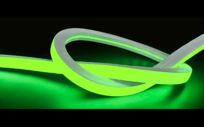 LLI Architectural Lighting. LLI-N4.7W. COLOR CHANGING RGB LED NEON - 24V Square XL Profile / Dual Bending / Silicone (SD79) / High Output.