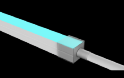 LLI Architectural Lighting. LLI-N5.3W. COLOR CHANGING RGB LED NEON (FIELD CUTTABLE) - 24V Square Profile / Top Bending / Silicone (ST63).