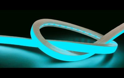 LLI Architectural Lighting. LLI-N6.0W. COLOR CHANGING RGBW LED NEON (FIELD CUTTABLE) - 24V Square XL Profile / Dual Bending / Silicone (SD79) / High Output / IP20.