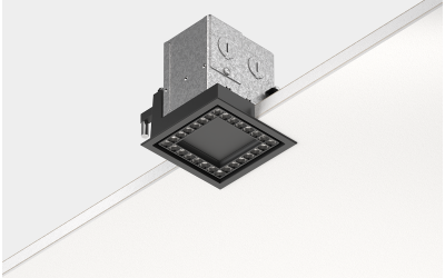 Luminii. SQD. STENOS Square 4 Inch Recessed Downlight.