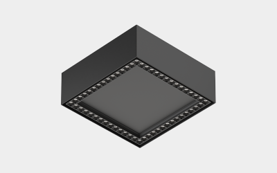 Luminii. SQD. STENOS Square 6 Inch Surface Downlight.