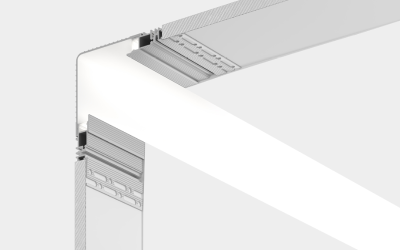 Luminii. KREST. Krest Corner System - Static White Linear Mud-In Illumination System.