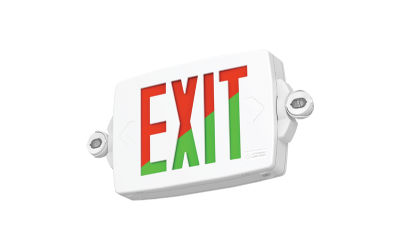 Lithonia Lighting. LHQM. QUANTUM Thermoplastic Exit Combo Red/Green Switchable.