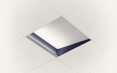 A-Light. LEAN. 2x2 Acoustic Lay-in luminaire with Patented Design.