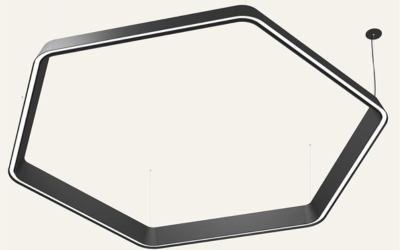 A-Light. RLY. Relay Angled Pendant System for Seamless Low-glare Shapes.