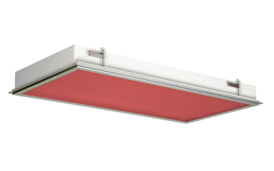Paramount Lighting. PMF2R/PMSF2R. Flange Techniseal Troffer Vivarium Red.