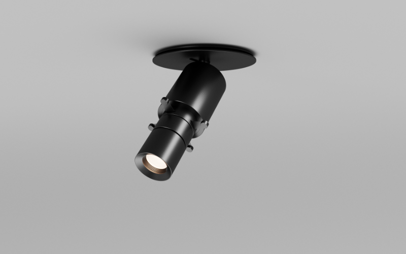 Axis Lighting. FPSD. Framing Projector Surface Flush, Stem Mount Monopoint.