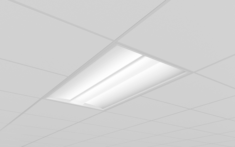 Axis Lighting. DAYCLED. Day 2x4 Curve LED RECESSED T-Bar & Drywall.