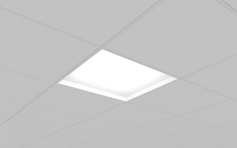 Axis Lighting. SKPA. SkyePlane Regressed 2x2 Recessed T-Bar & Drywall.
