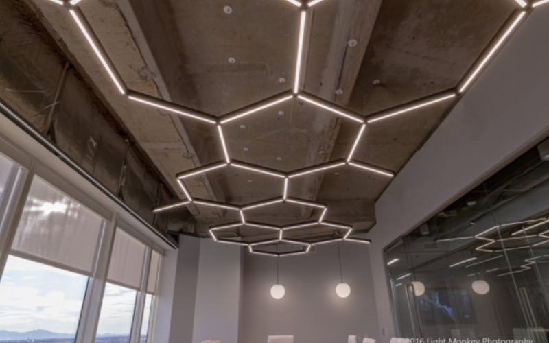 Axis Lighting. STSZ. Stencil Softzone Pendant Hexagon.