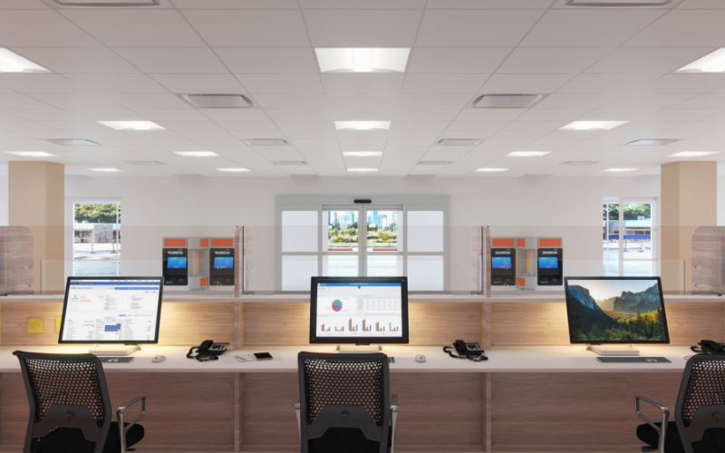 Axis Lighting. AULED. Aura 2x2 RECESSED T-Bar & Drywall.