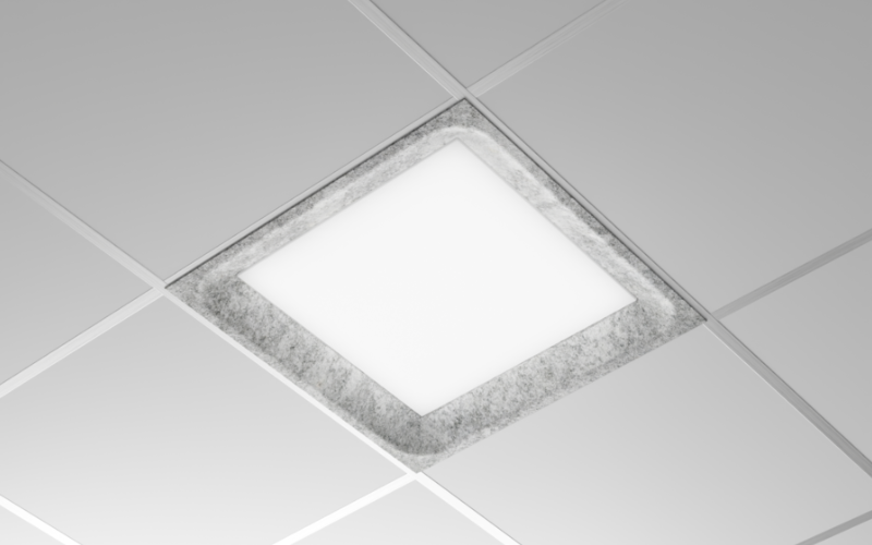 Axis Lighting. TACET Recessed T-Bar Lit Square.