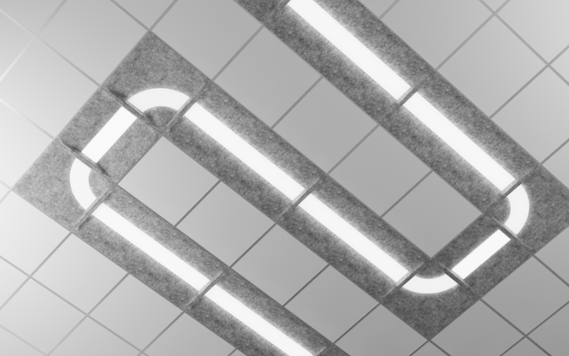 Axis Lighting. TACET Recessed T-Bar 2'x2' Patterns.