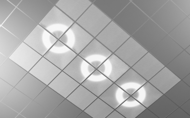 Axis Lighting. TACET Recessed T-Bar 2'x2' Patterns.