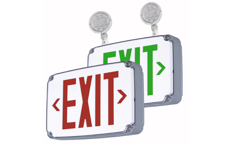 WLXM. Wet Location LED Exit Sign & Emergency Combination. by Big Beam ...