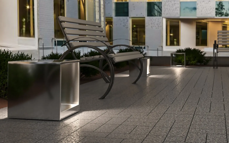 Bullard Bollards. BB-QDR-GLC. Quadra.