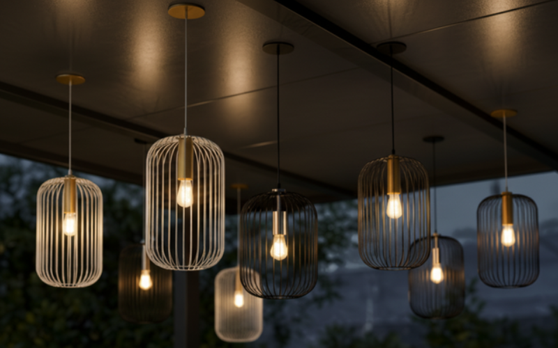 Bullard Bollards. BB-91493-MI. Biga String Collection Outdoor Pendants / Catenary System.