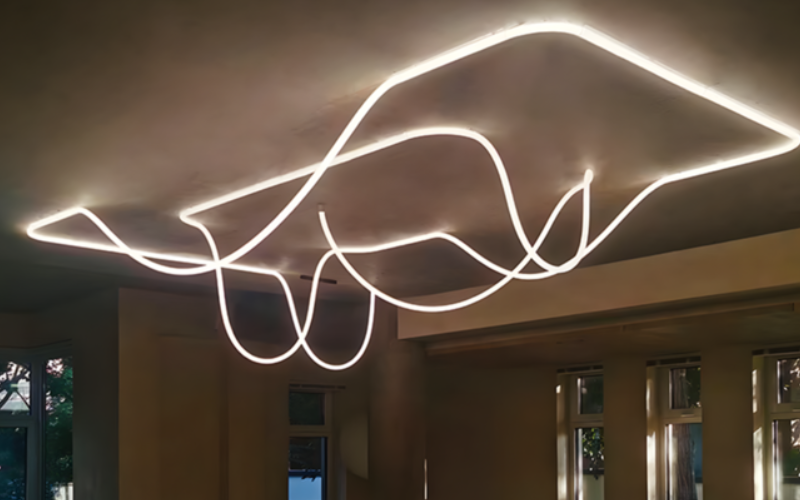 Bullard Bollards. BB-FLX360R25-CL. FLEX 360 R25 Architectural LED Neon.