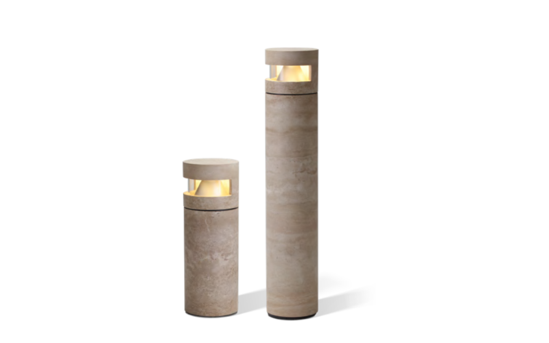 Bullard Bollards. BB-7027-ML. Ms. Travertine Bollard Collection.
