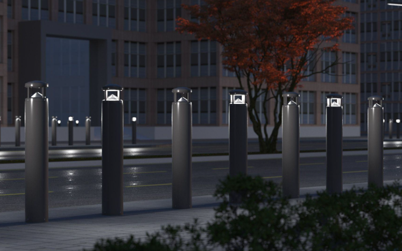 Bullard Bollards. BB-HRCL-GLC-SC40. Hercules ILLUMINATED Security & Safety Bollards.